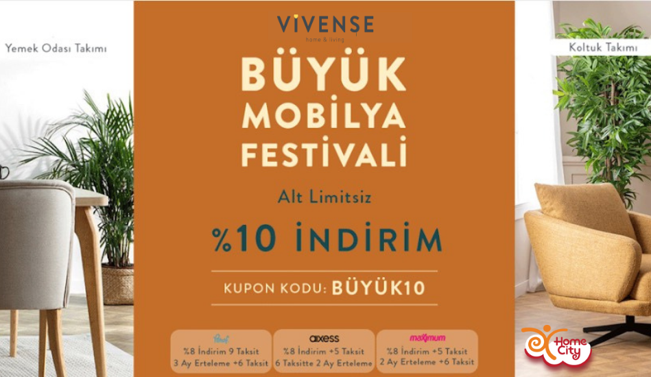 Vivense'de Büyük Mobilya Festivali! Türkiye'nin İlk Mobilya ve